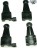 Heckrotor Blatthalter Set